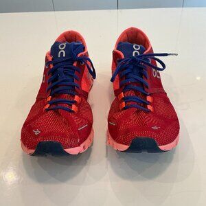 On Running Scarlet and Navy Athletic Shoes